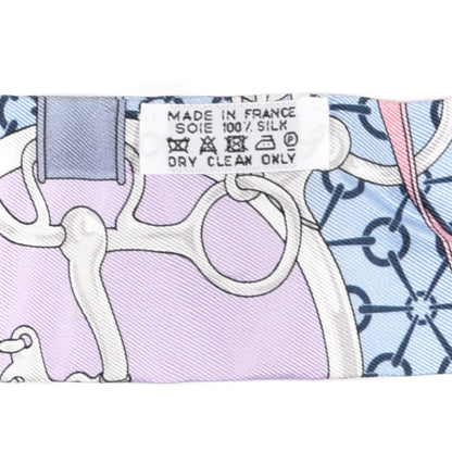 Hermes Silk La Promenade Du Matin Twilly Mauve Ciel Gris 3 of 4