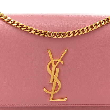 Saint Laurent Grain De Poudre Medium Classic Monogram Kate Satchel Dark Rose 7 of 15