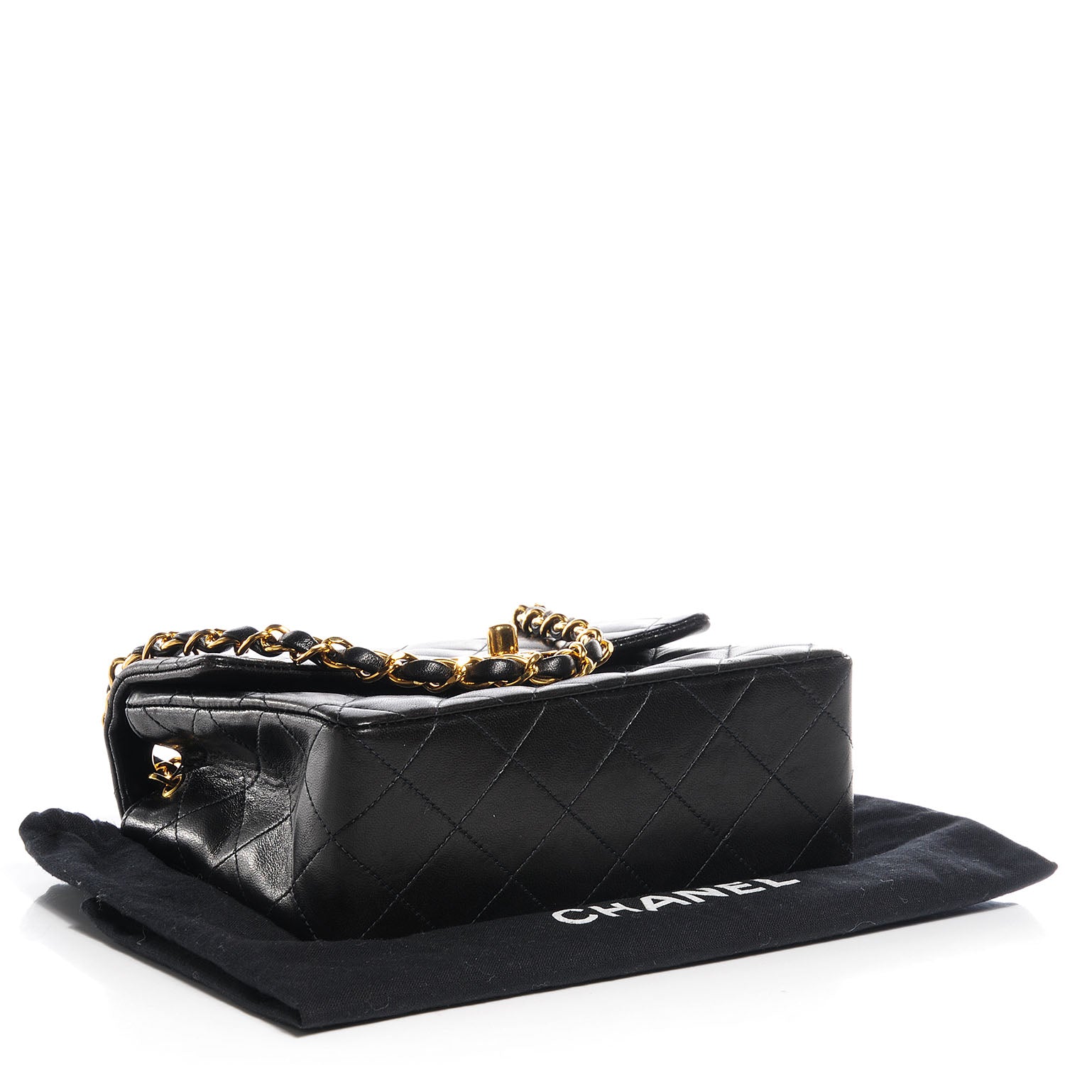Chanel Lambskin Quilted Mini Square Flap Black 4 of 8