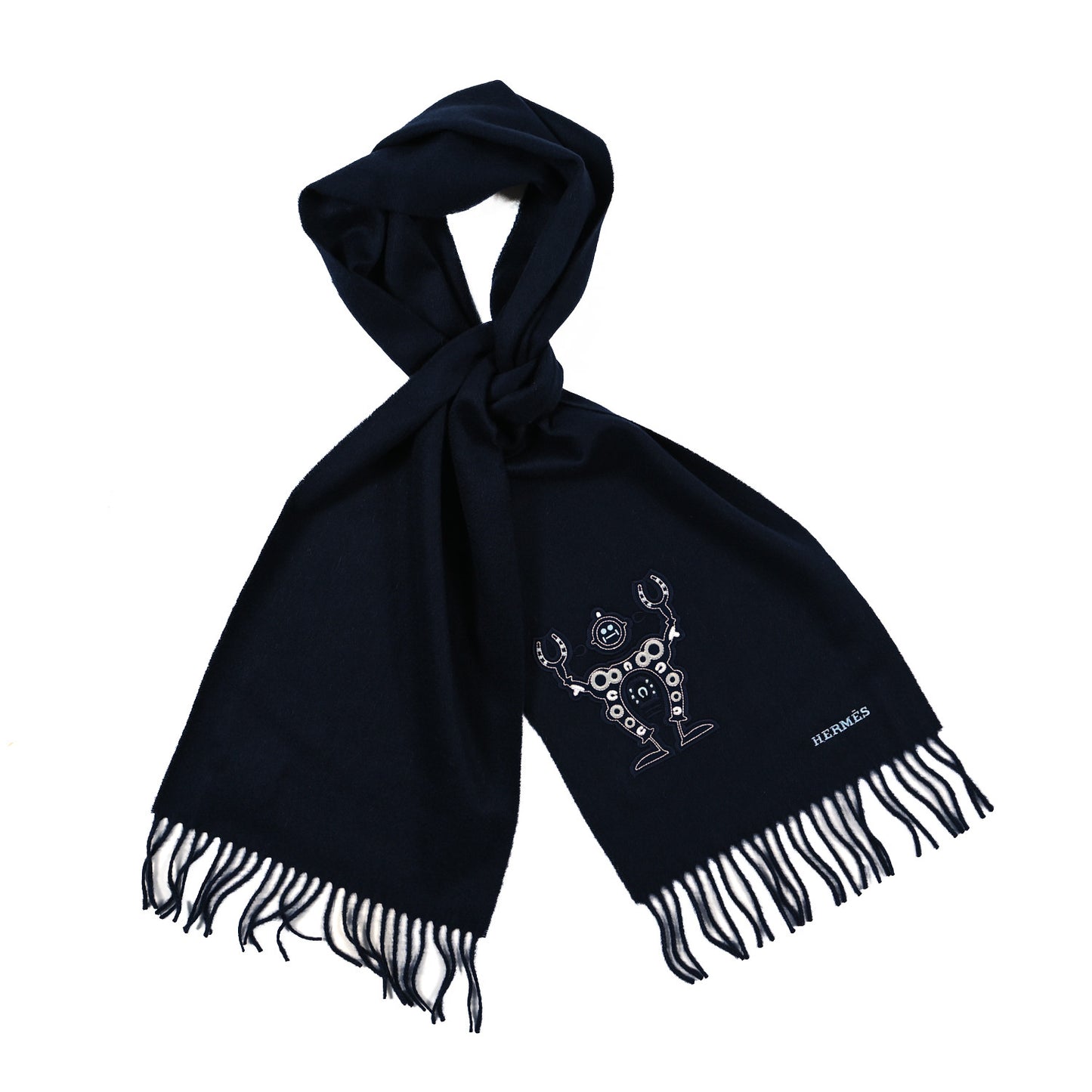 Cashmere Mr Farrier Patch Detail Muffler Marine