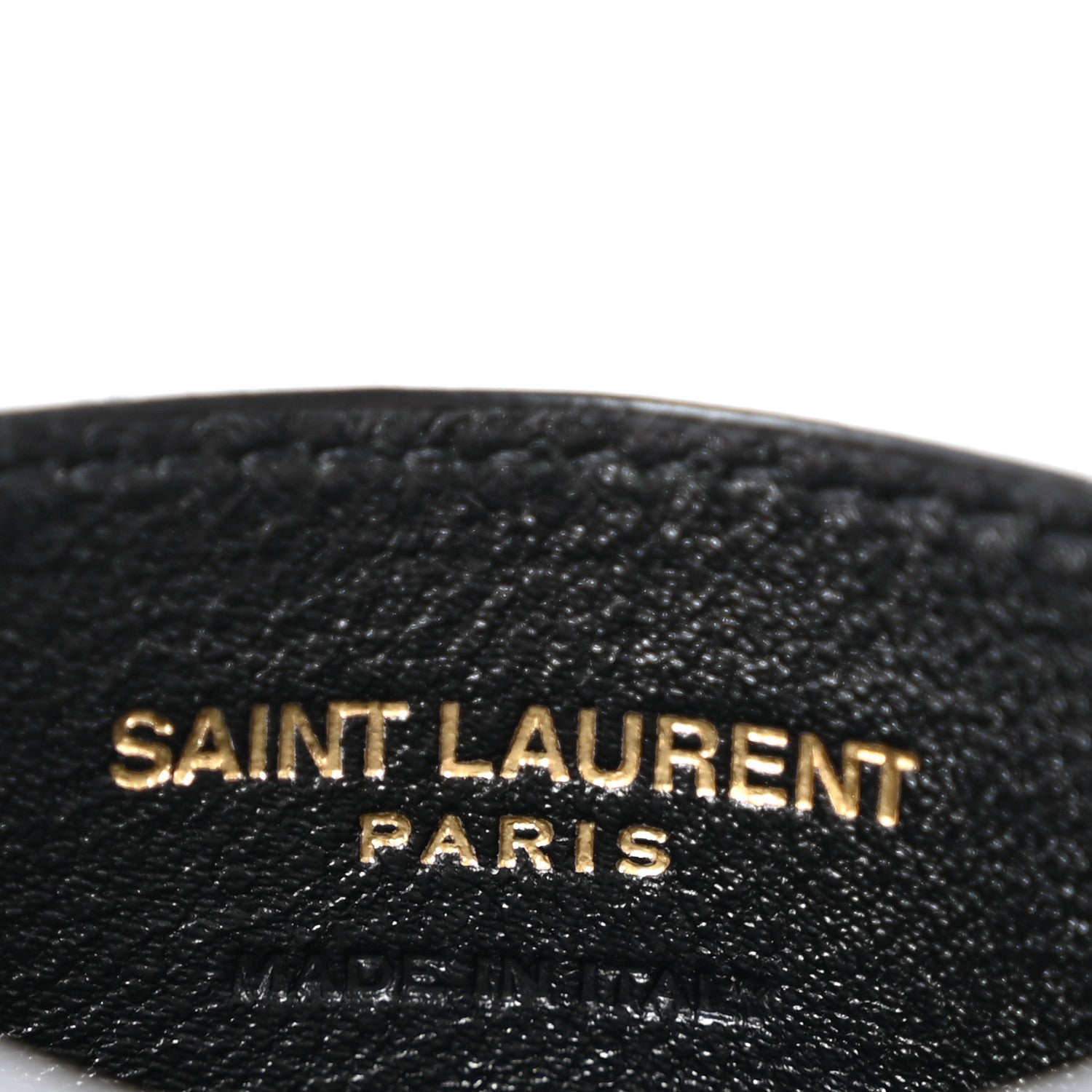 Saint Laurent Grain De Poudre Matelasse Chevron Monogram Credit Card Case Black 6 of 10