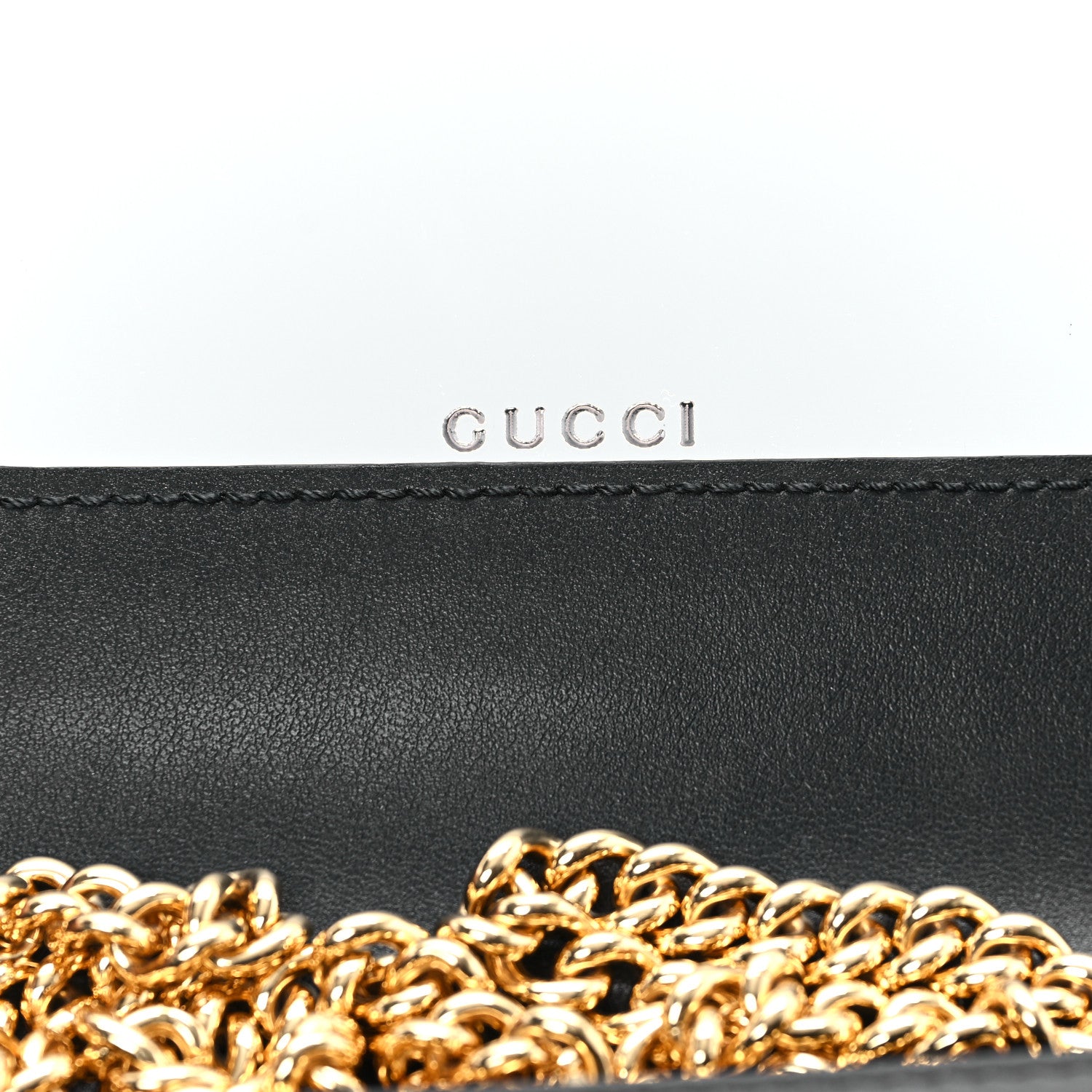 Gucci Calfskin GG Matelasse Chain Wallet Black 7 of 12