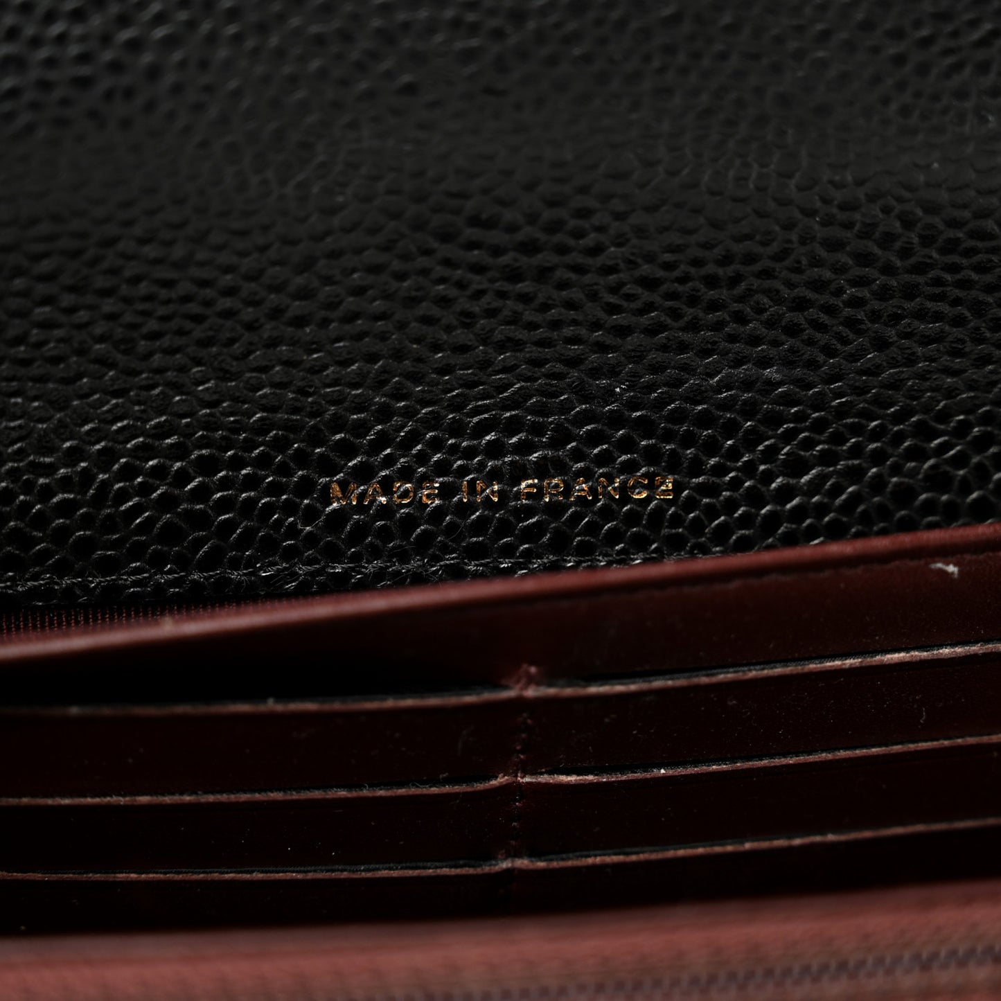 Caviar Quilted Large Flap Wallet Black