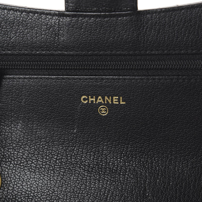 Chanel Patent Goatskin Quilted CC Eyelet Wallet On Chain WOC Black 7 of 9