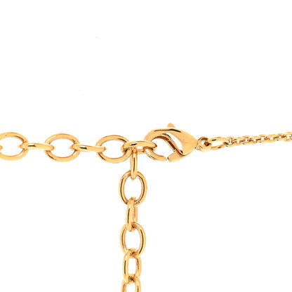 Louis Vuitton Enamel LV Iconic Necklace Gold Fuchsia 4 of 7