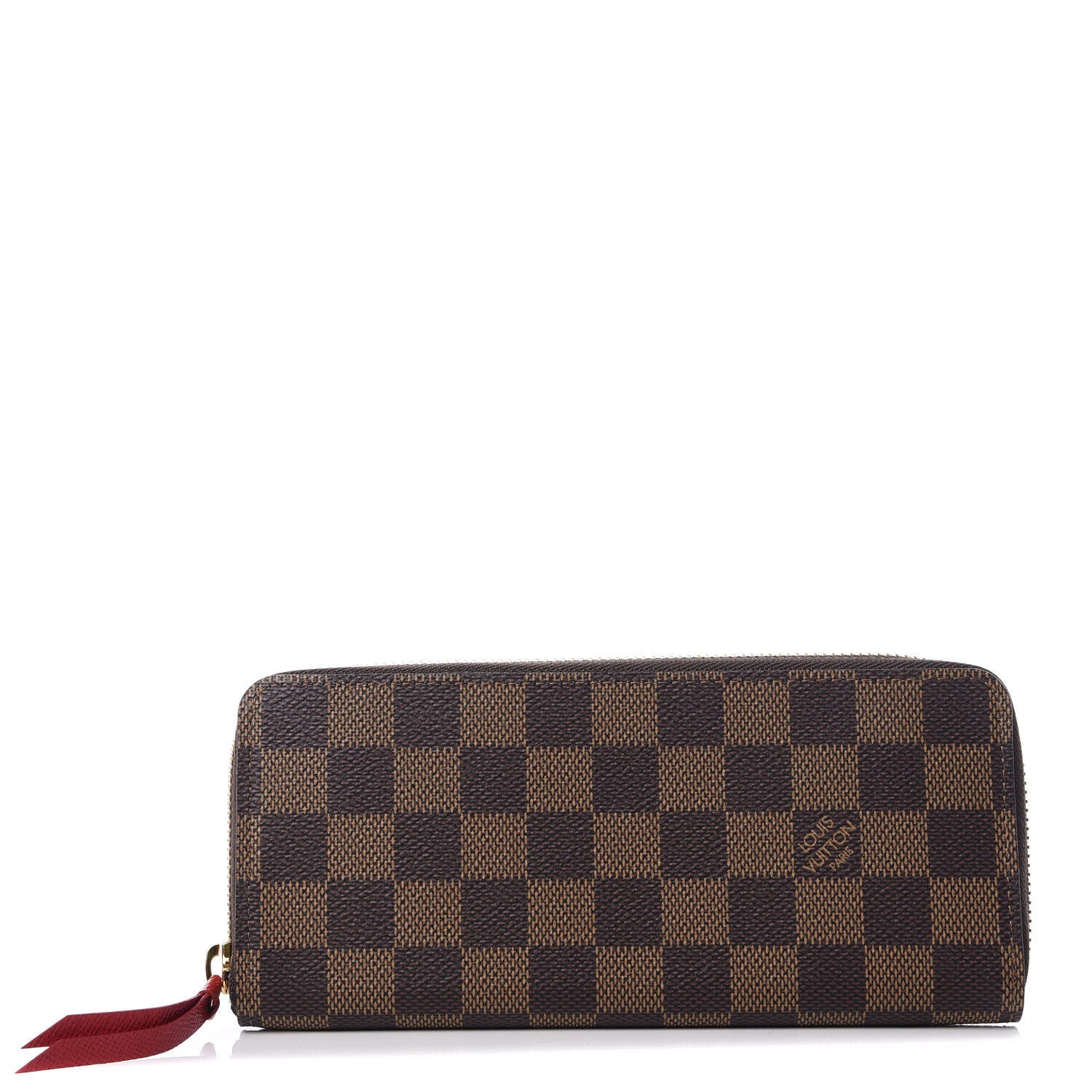 Louis Vuitton Damier Ebene Clemence Wallet Cherry 1 of 10