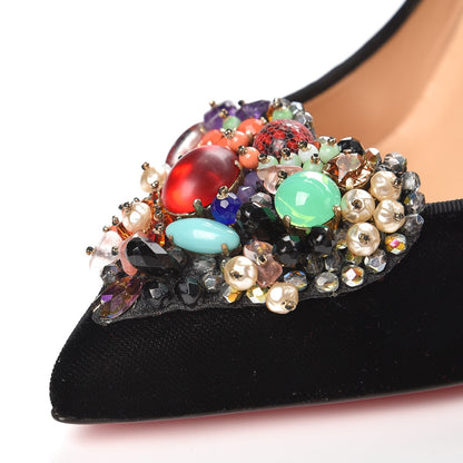 Christian Louboutin Velvet Diva Cora 100 Pumps 38.5 Black Multi 9 of 10