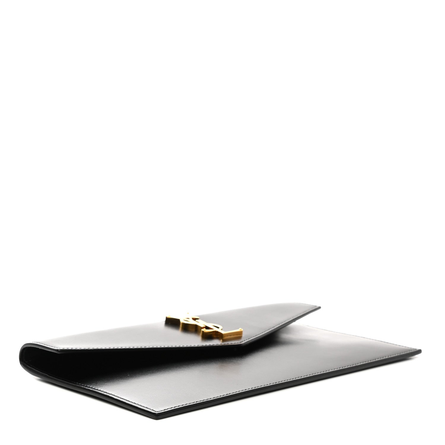 Saint Laurent Smooth Shiny Calfskin Monogram Uptown Pouch Black 5 of 11