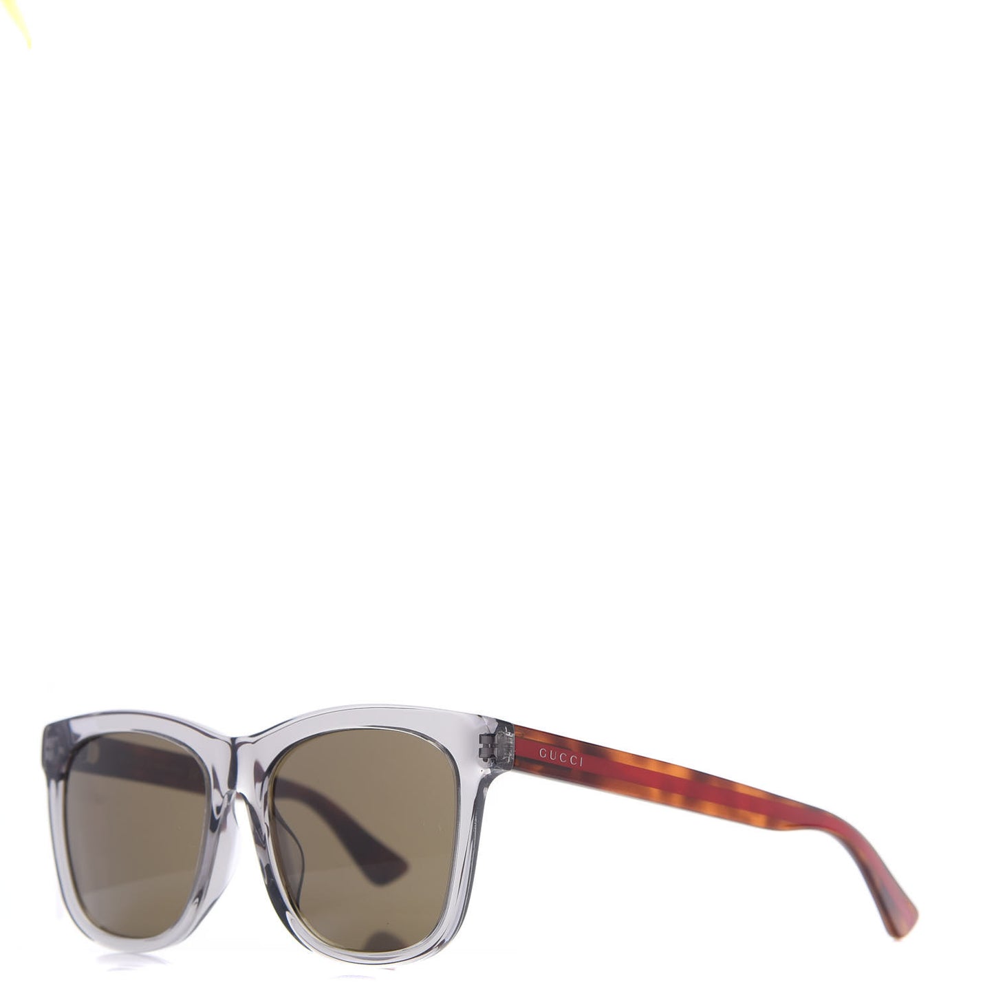 Acetate Square Frame Web Sunglasses GG0057SK Grey Havana
