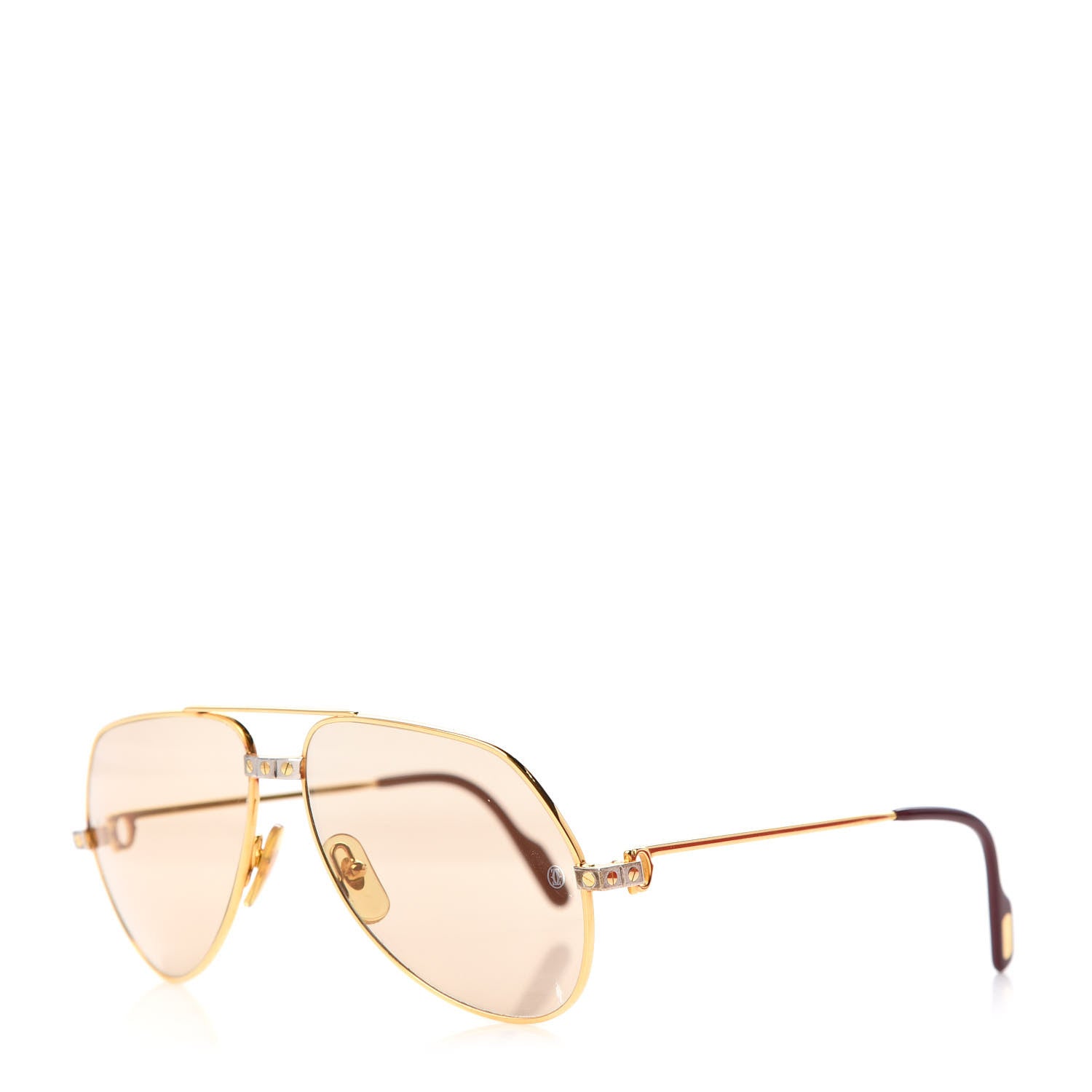 Cartier Vintage Aviator Vendome Santos Sunglasses Gold 1 of 6
