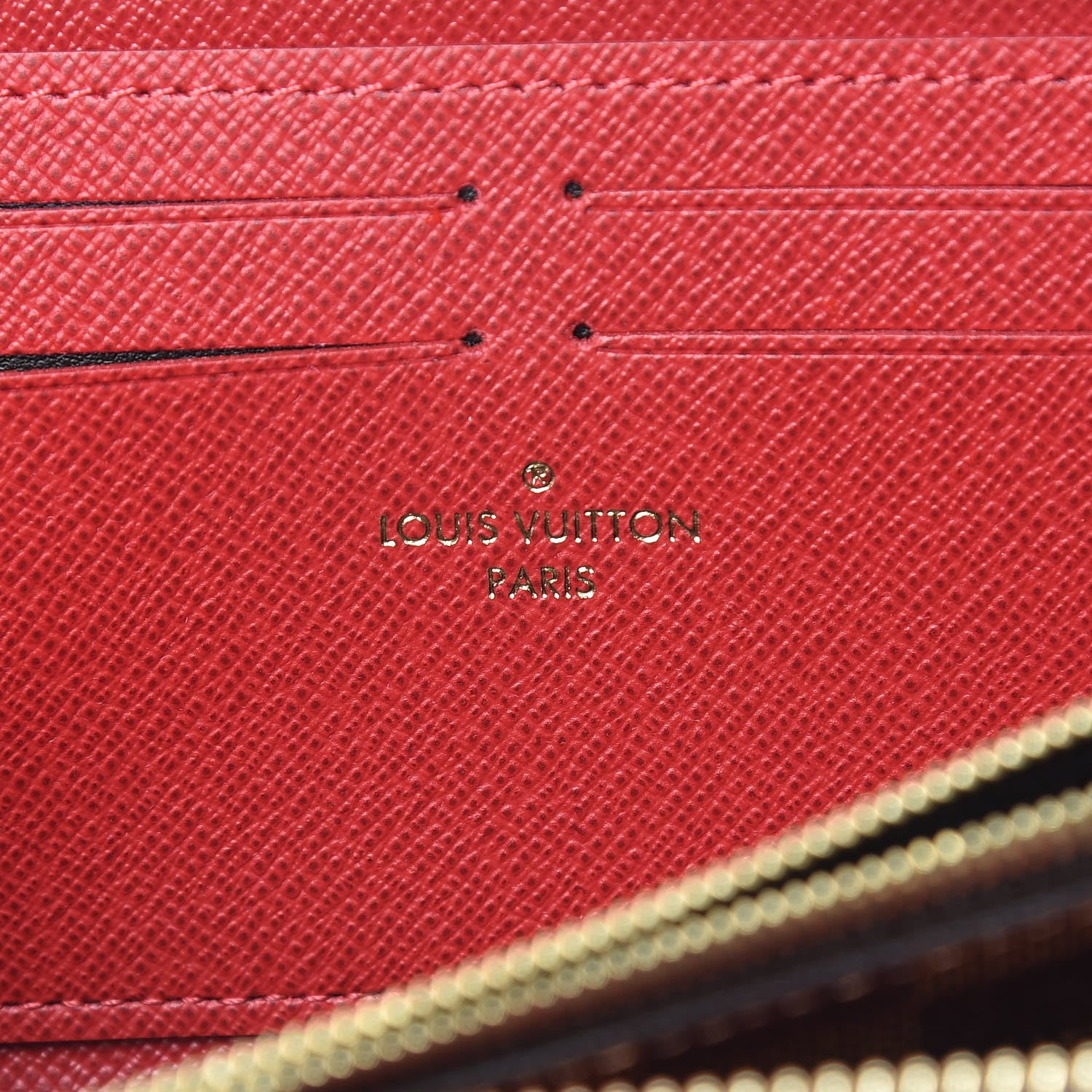 Louis Vuitton Damier Ebene Clemence Wallet Cherry 6 of 10