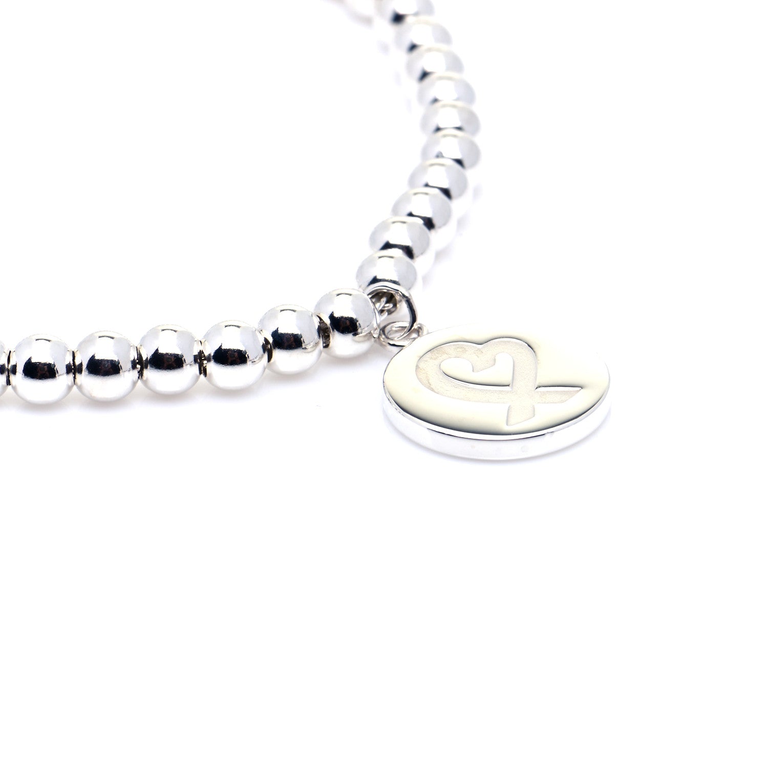 Tiffany Sterling Silver 4mm Paloma Picasso Loving Heart Tag Bead Bracelet 5 of 8