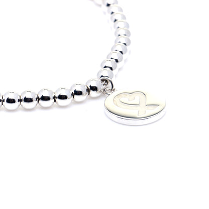 Tiffany Sterling Silver 4mm Paloma Picasso Loving Heart Tag Bead Bracelet 5 of 8
