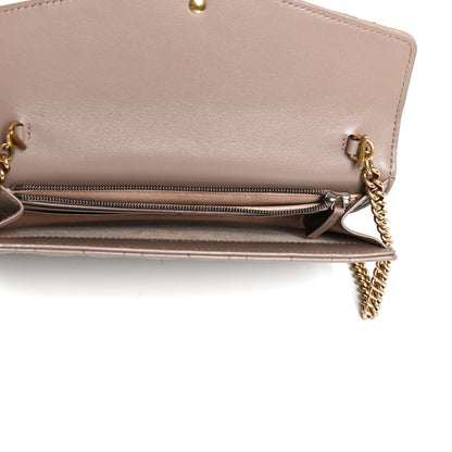 Gucci Calfskin Matelasse Mini Pearly GG Marmont Chain Wallet Porcelain Rose 6 of 11