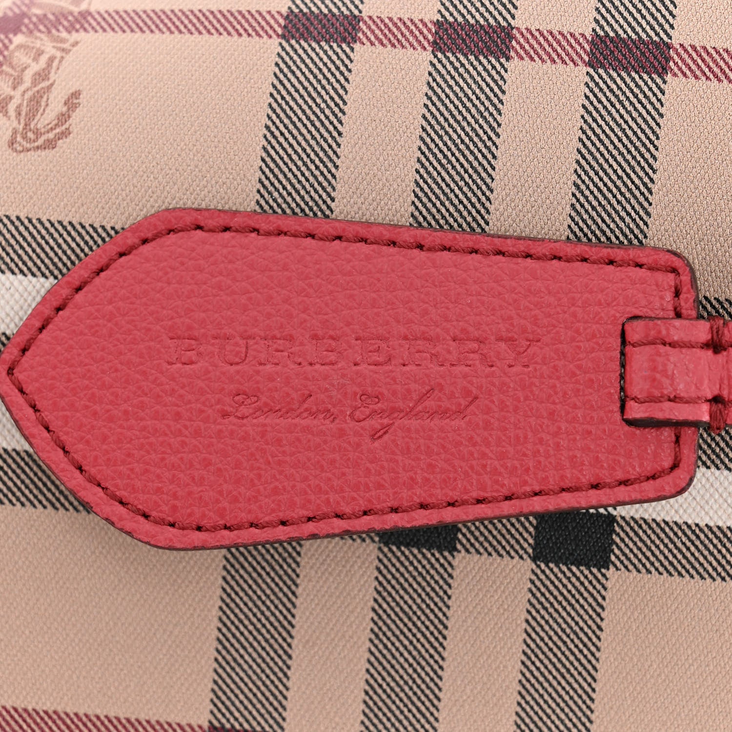 Burberry Haymarket Check Colours Small Lorne Bucket Crossbody Pink 6 of 15