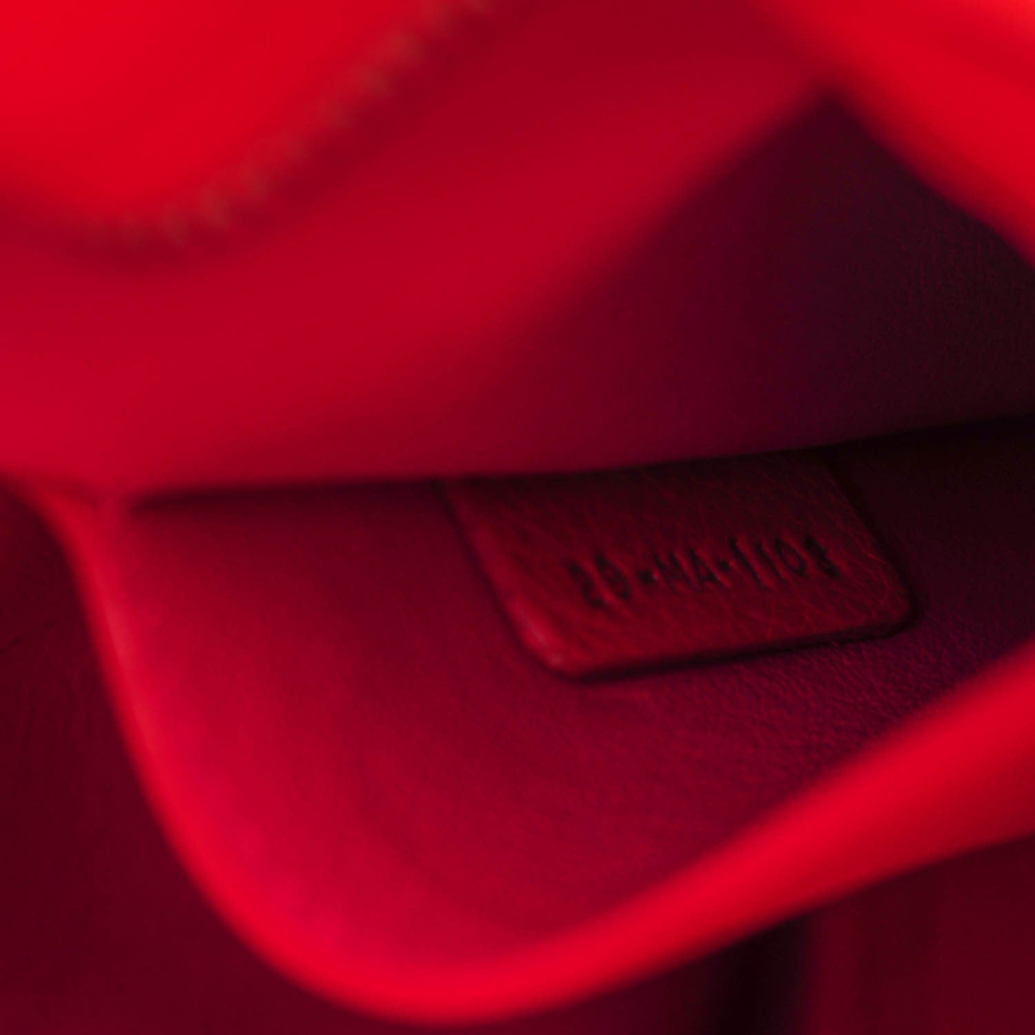 Christian Dior Grained Calfskin Medium Bi-Color Bar Tote Coquelicot 7 of 7