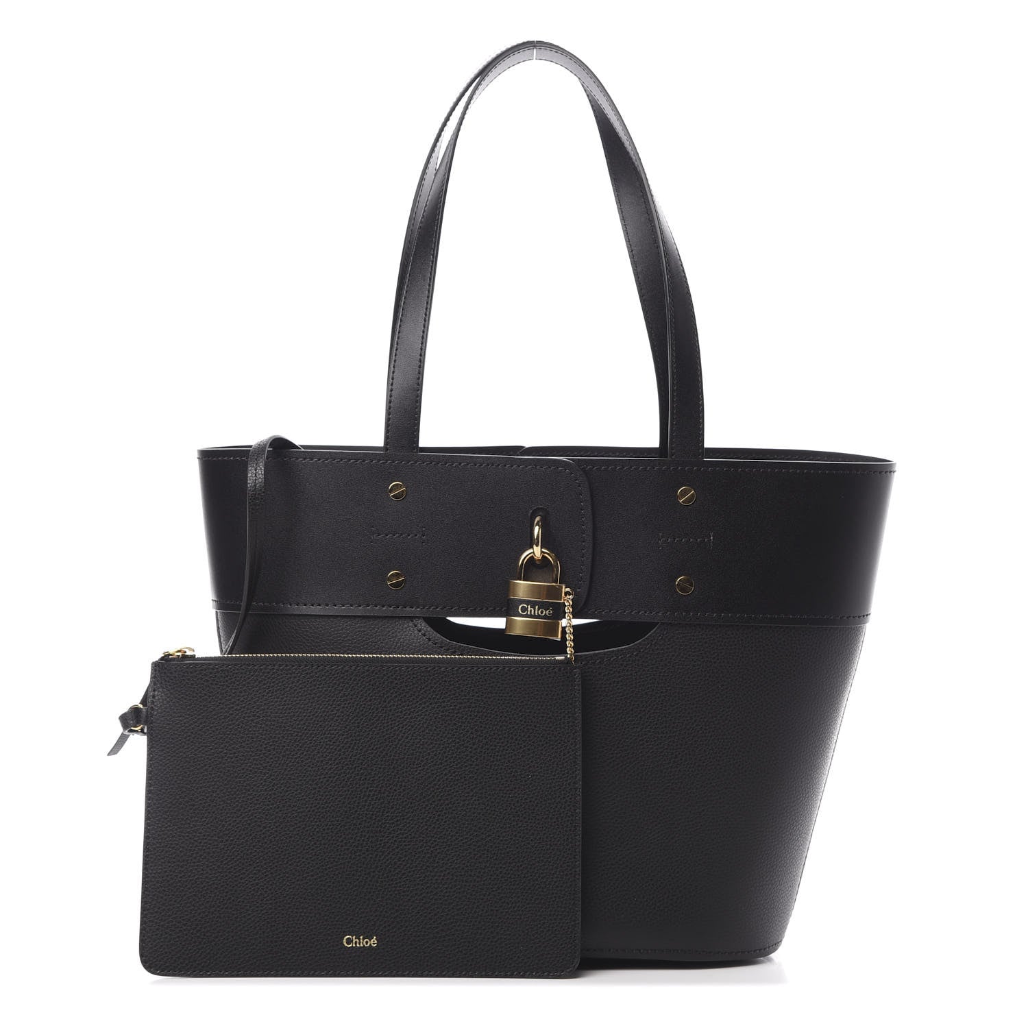 Chloe Smooth Grained Calfskin Small Aby Tote Black 1 of 10