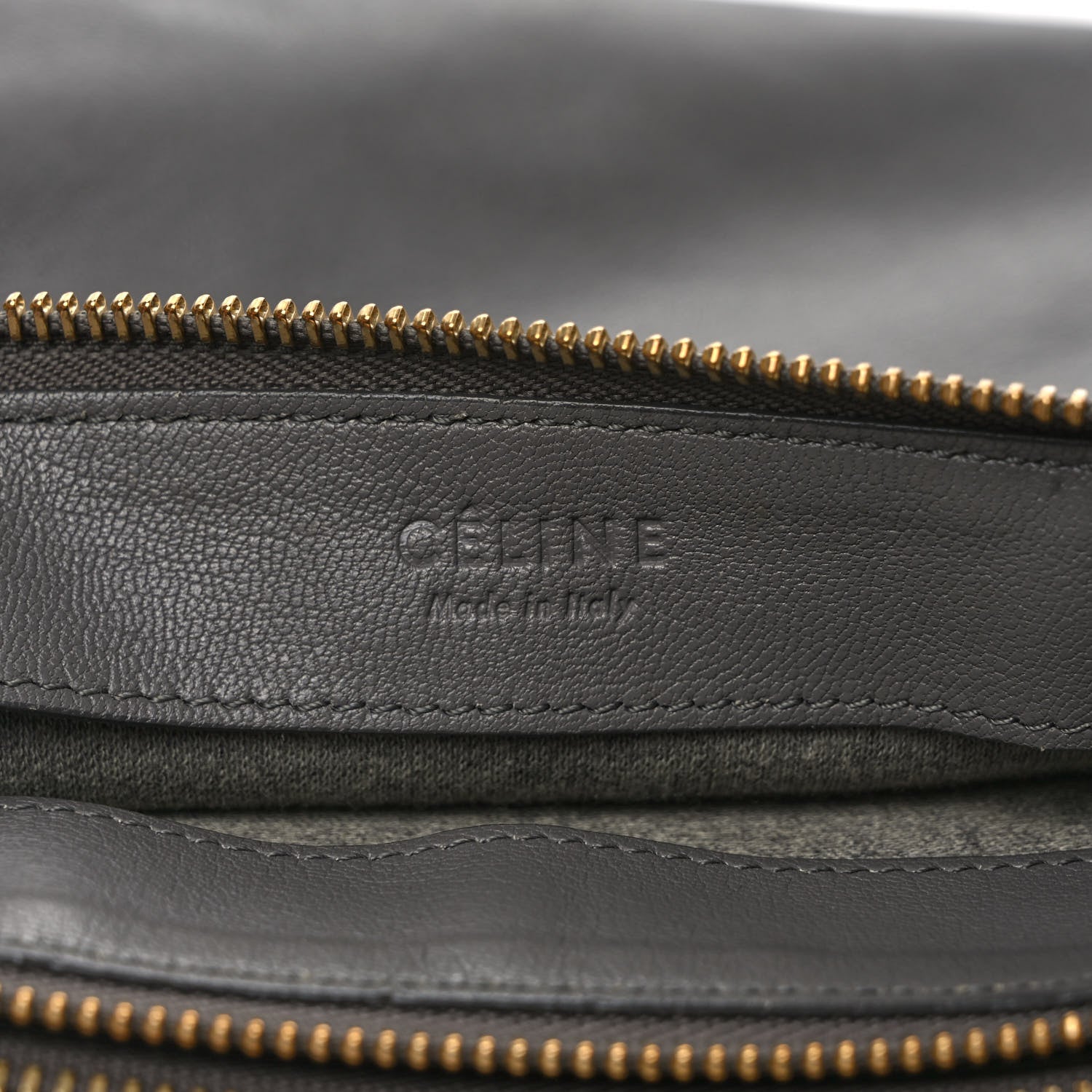 Celine Lambskin Large Trio Crossbody Bag Medium Grey 8 of 12