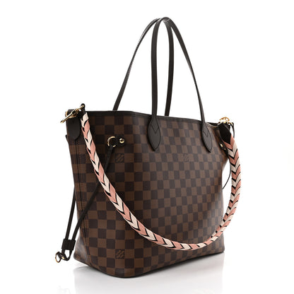 Louis Vuitton Damier Ebene Braided Neverfull MM Pink 4 of 10