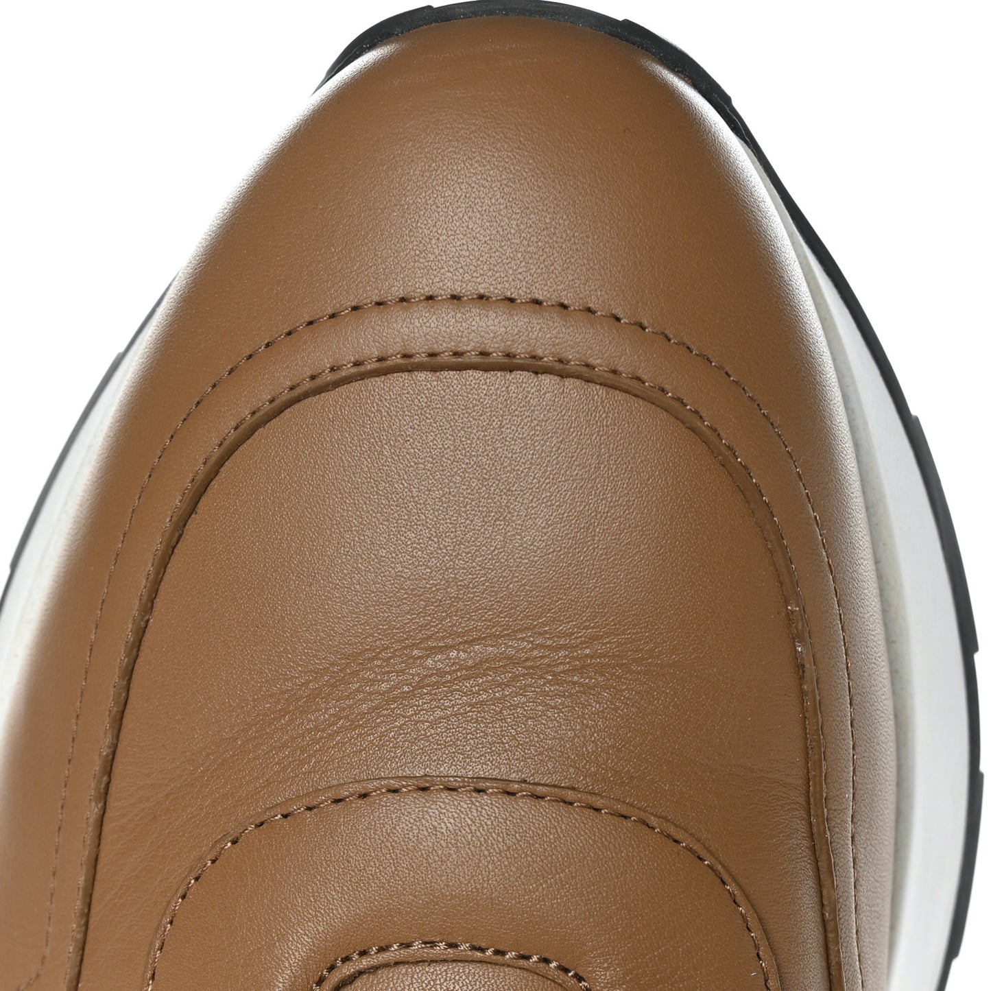 Calfskin Mens Drive Sneakers 46 Naturel