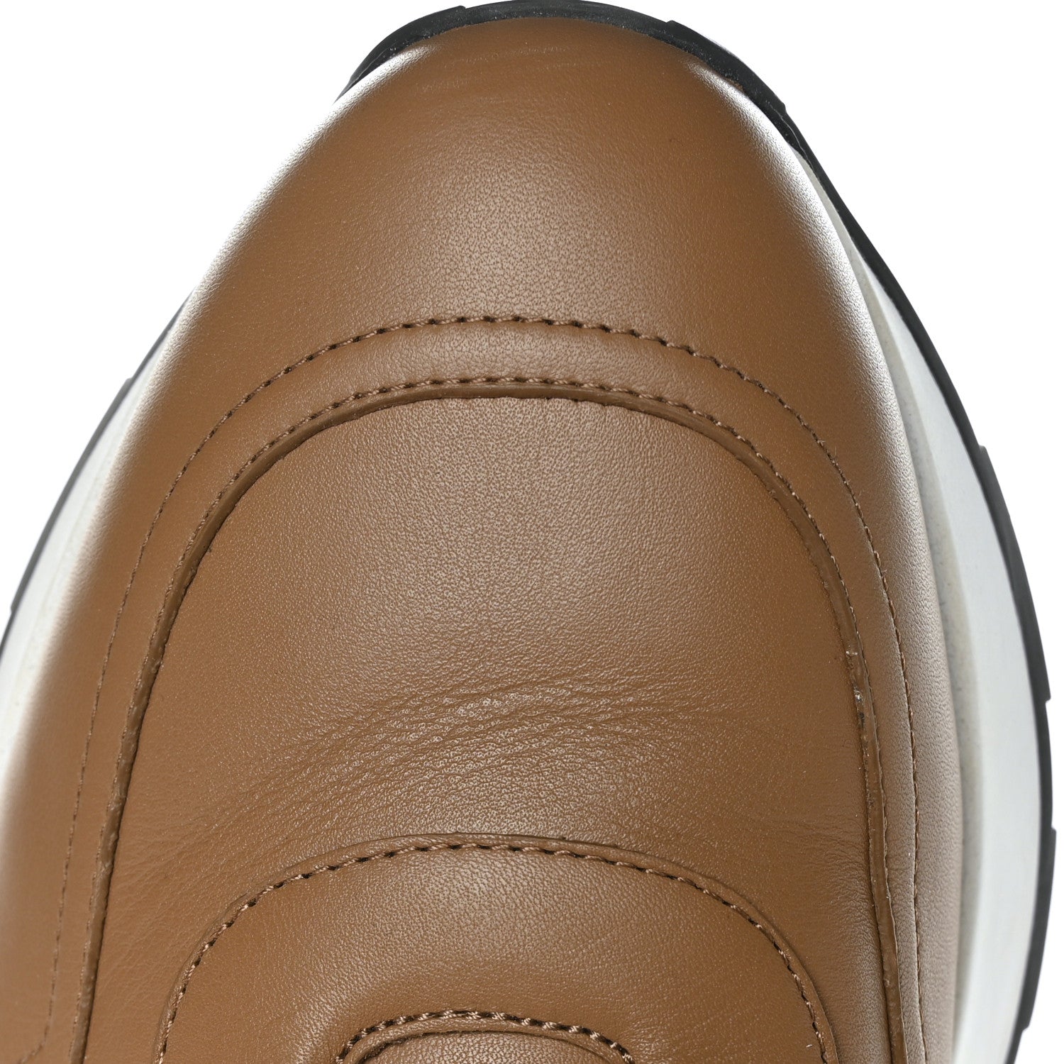 Hermes Calfskin Mens Drive Sneakers 46 Naturel 10 of 11