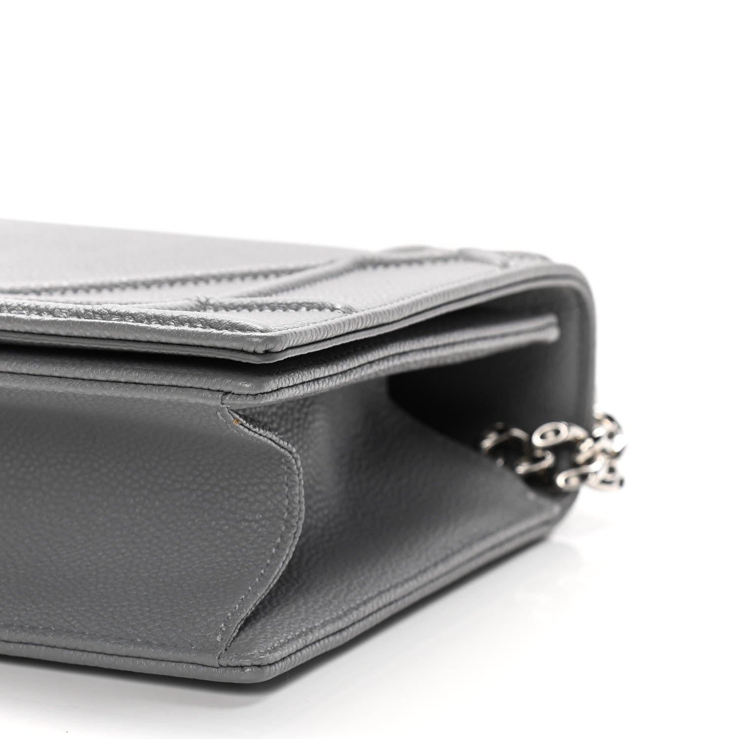 Christian Dior Grained Calfskin Medium Diorama Flap Bag Gris 11 of 16
