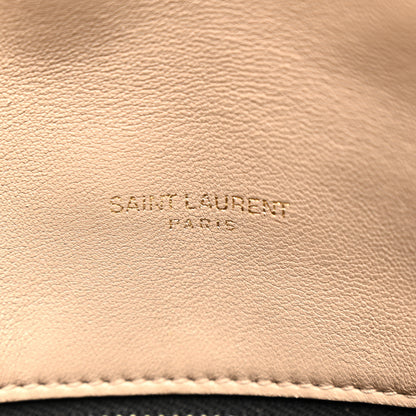 Saint Laurent Lambskin Quilted Toy Loulou Puffer Monogram Chain Satchel Dark Beige 7 of 11