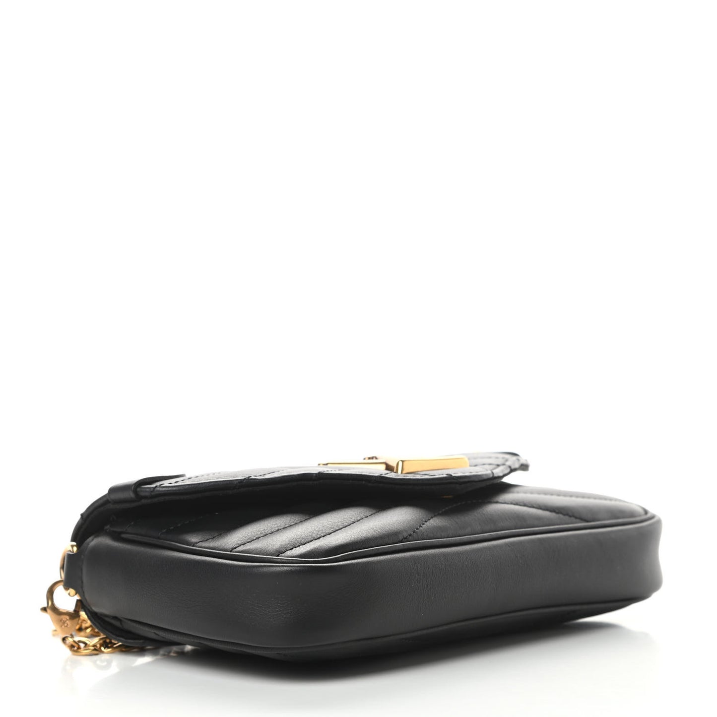 Calfskin New Wave Chain Pochette Black