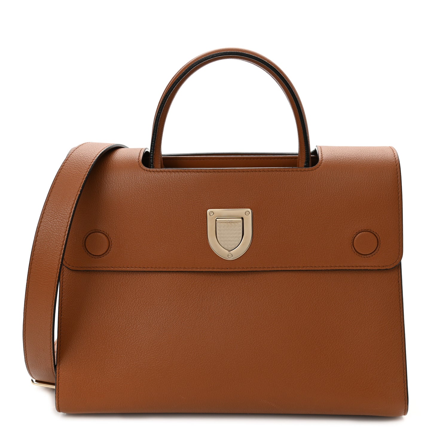 Smooth Calfskin Medium Diorever Flap Brown
