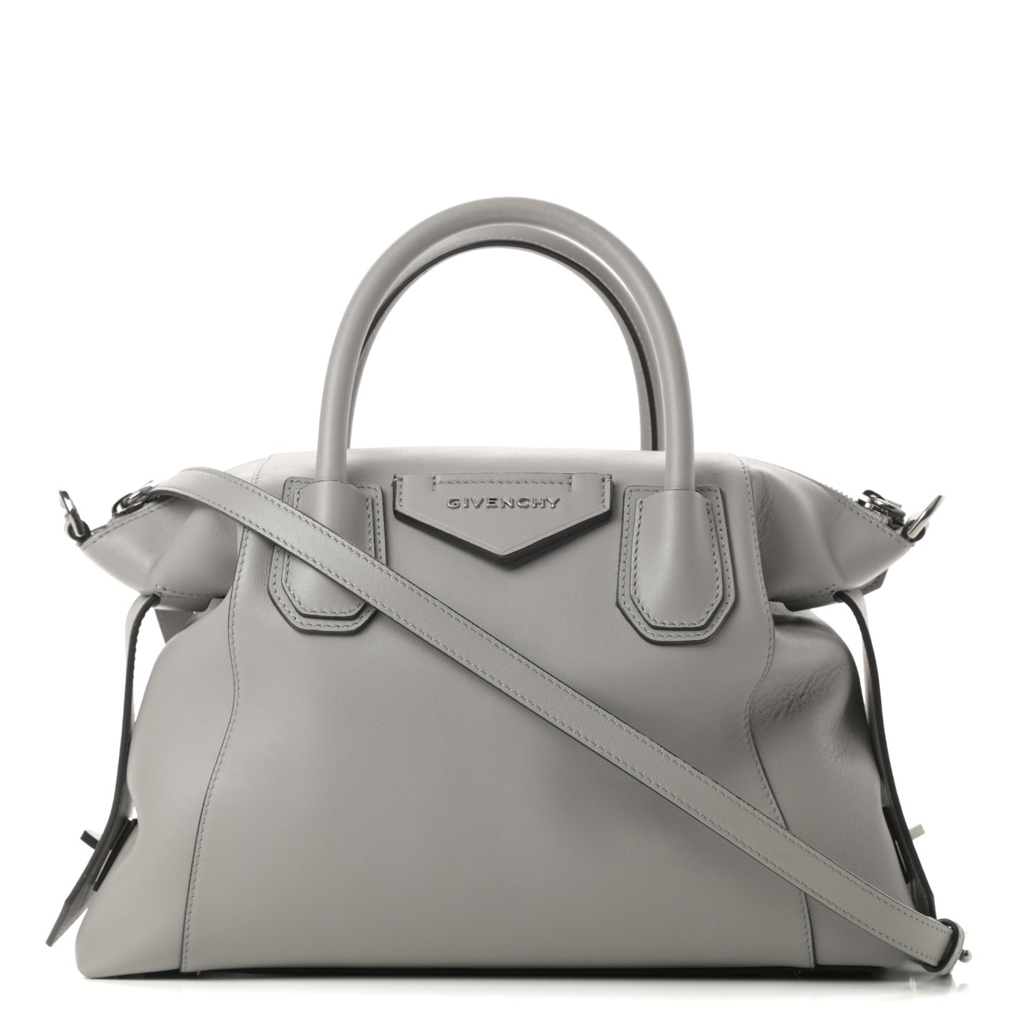 Calfskin Small Soft Antigona Pearl Grey