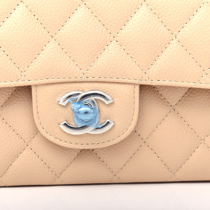 Chanel Caviar Quilted Medium Double Flap Beige 10 of 10