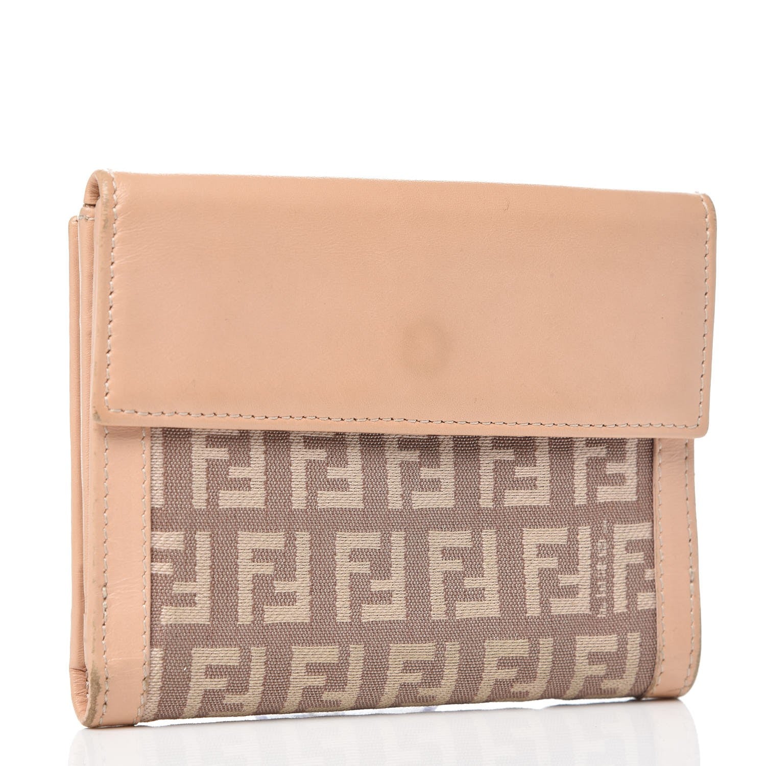 Fendi Zucchino Compact Wallet Beige 3 of 14