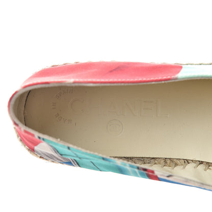 Chanel Fabric Patent CC Espadrilles 37 Multicolor Black 9 of 9