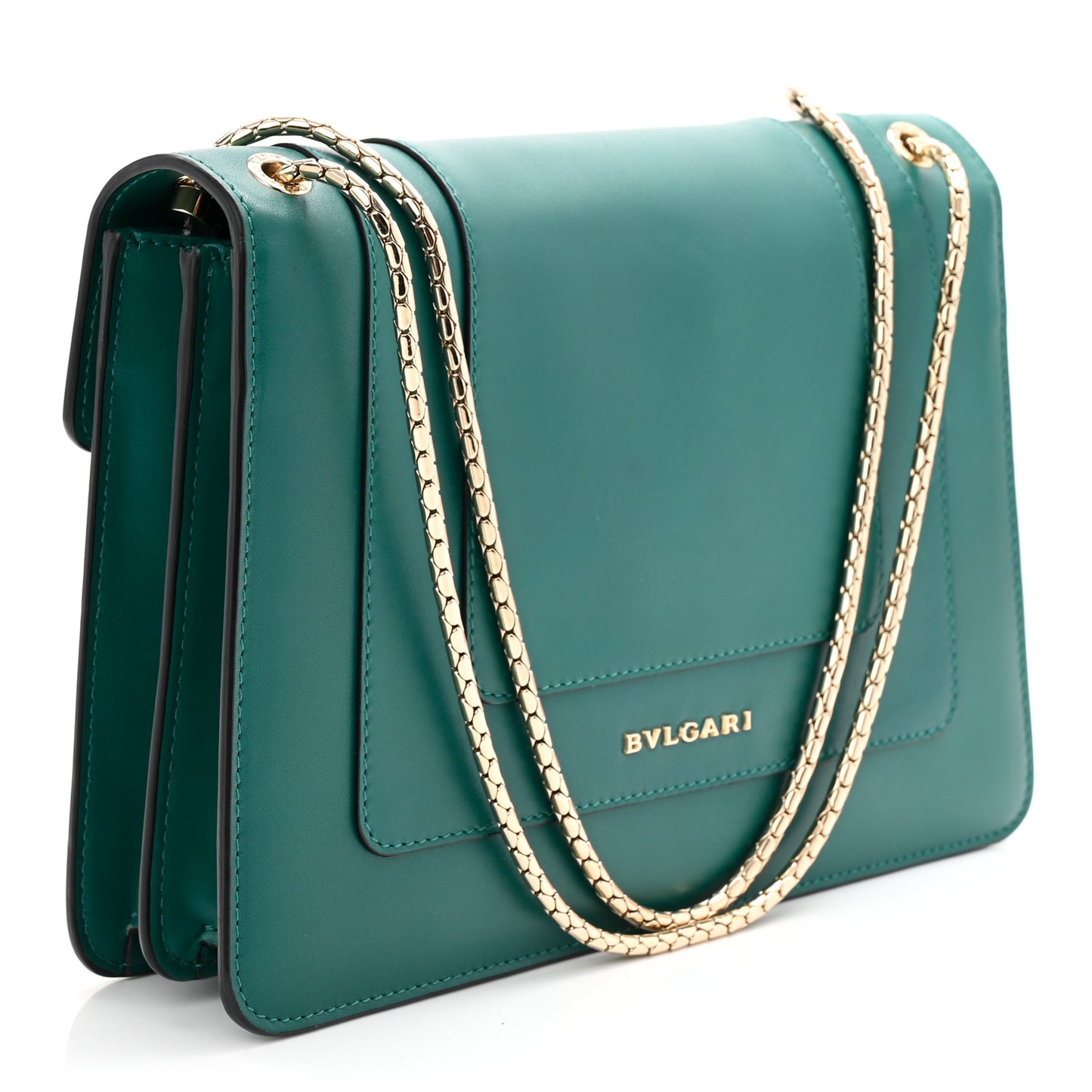 Calfskin Serpenti Forever Shoulder Bag Emerald Green