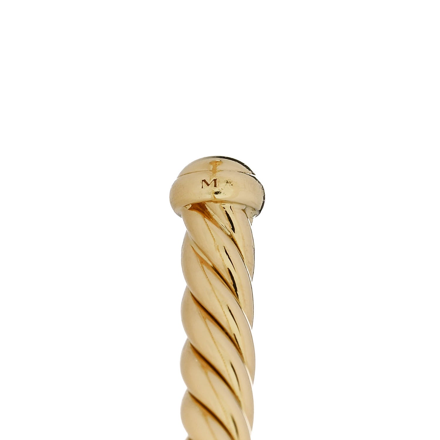 David Yurman 18K Yellow Gold 4mm Cablespira Bracelet 4 of 4