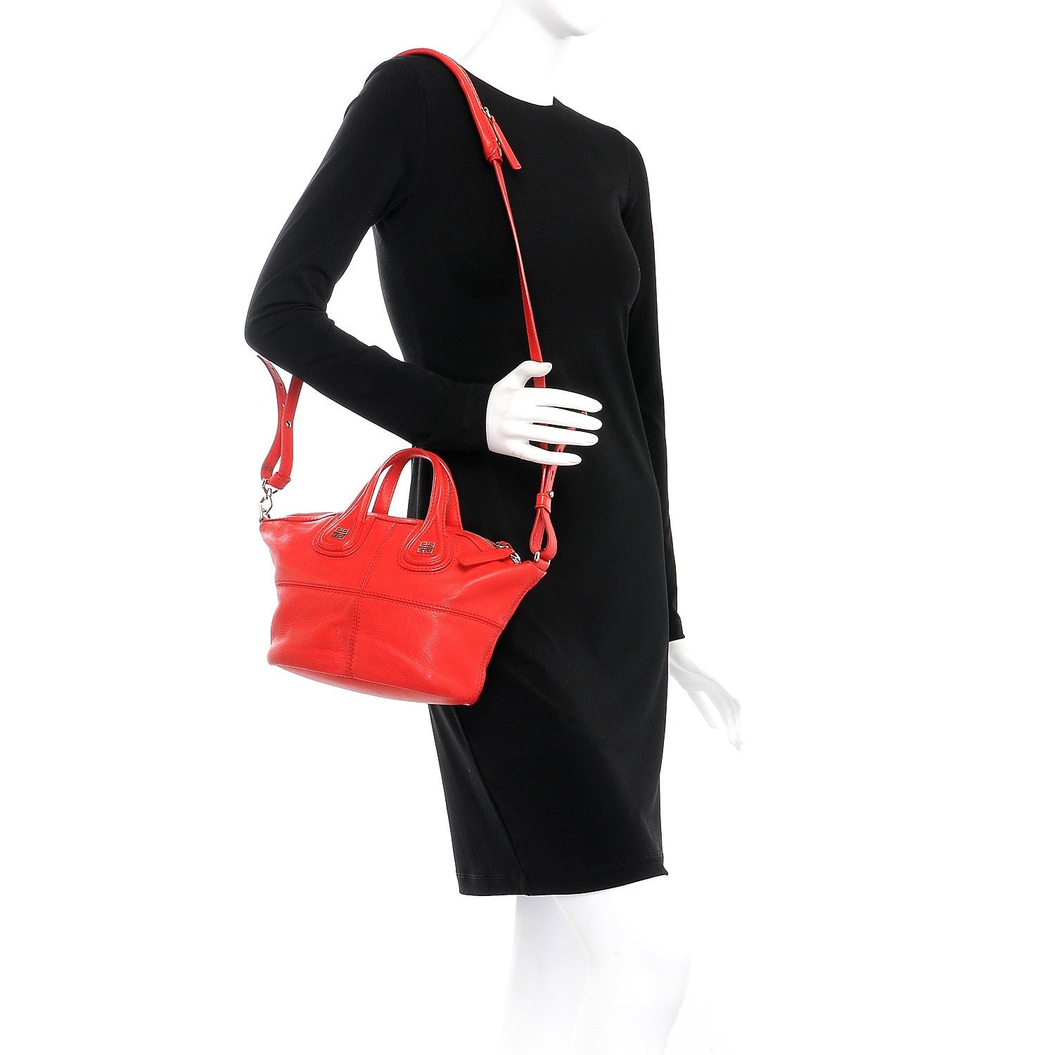 Givenchy Sugar Goatskin Micro Nightingale Red 2 of 9