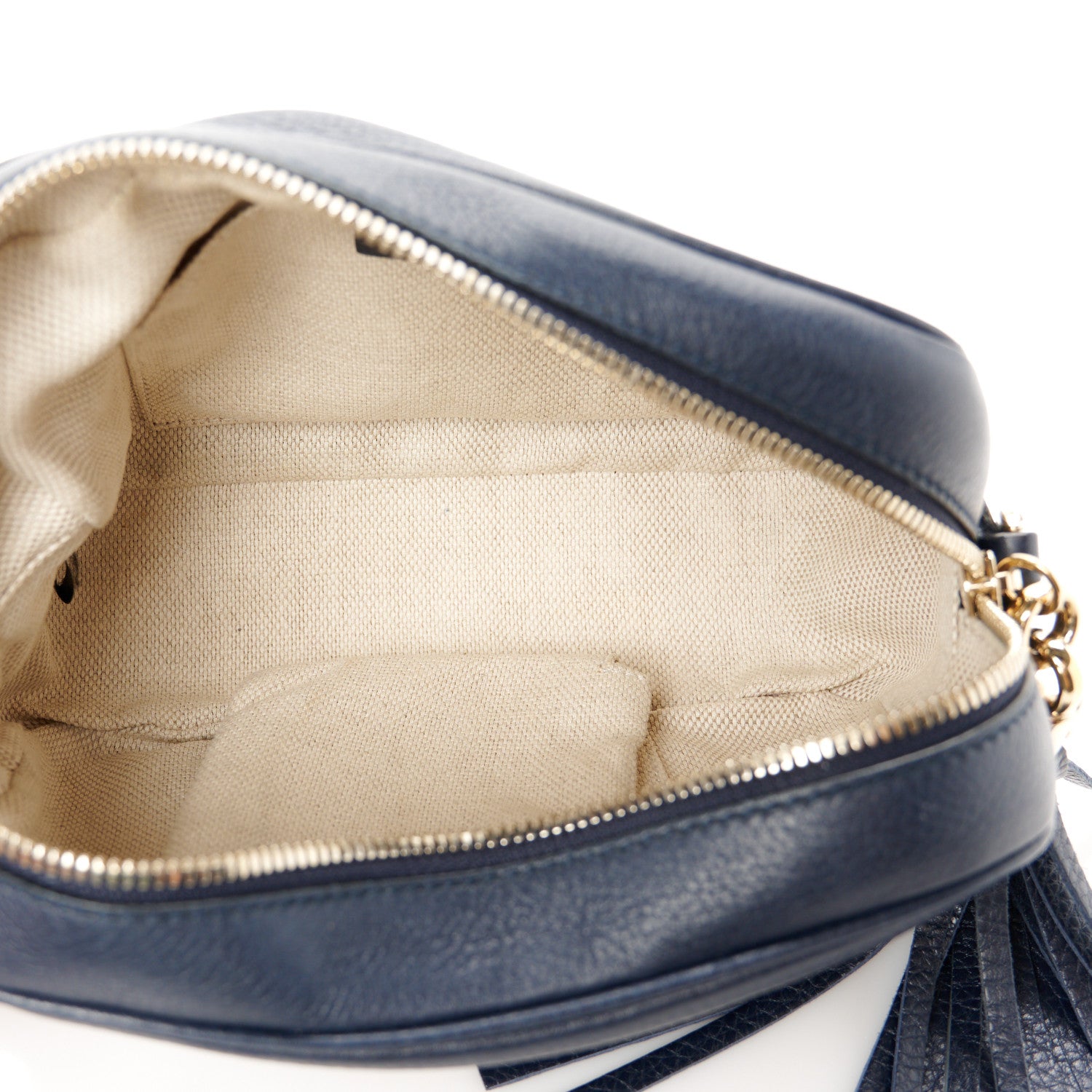 Gucci Pebbled Calfskin Small Soho Disco Bag Blue 5 of 11