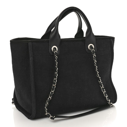 Chanel Mixed Fibers Small Deauville Tote Black 3 of 10