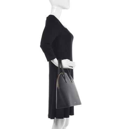 Mansur Gavriel Calfskin Top Handle Rounded Bag Black Flamma 2 of 11