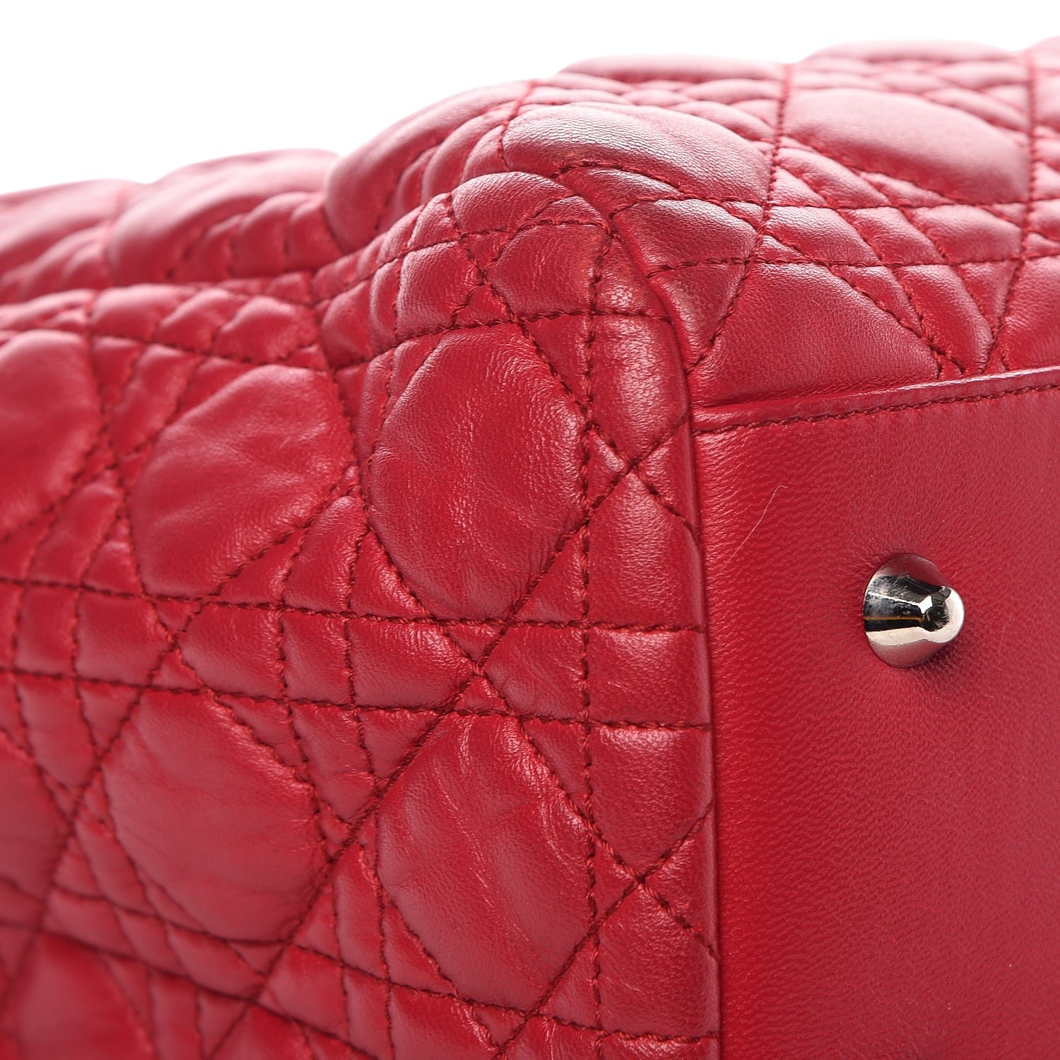 Christian Dior Lambskin Cannage Large Dior Soft Shopping Tote Fuchsia 7 of 8