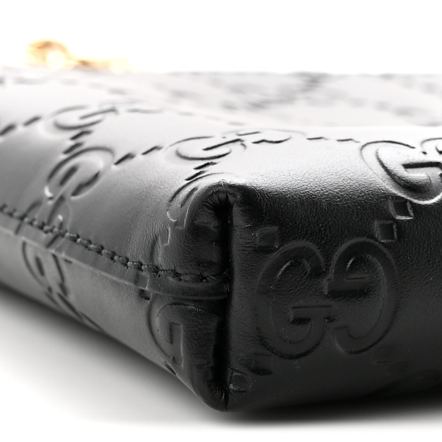 Guccissima Signature Wrist Wallet Black