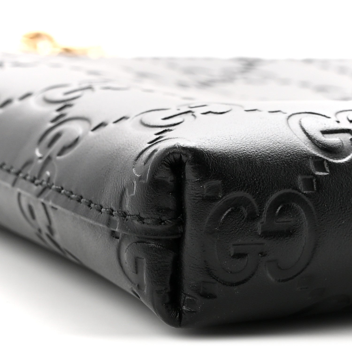 Gucci Guccissima Signature Wrist Wallet Black 9 of 10