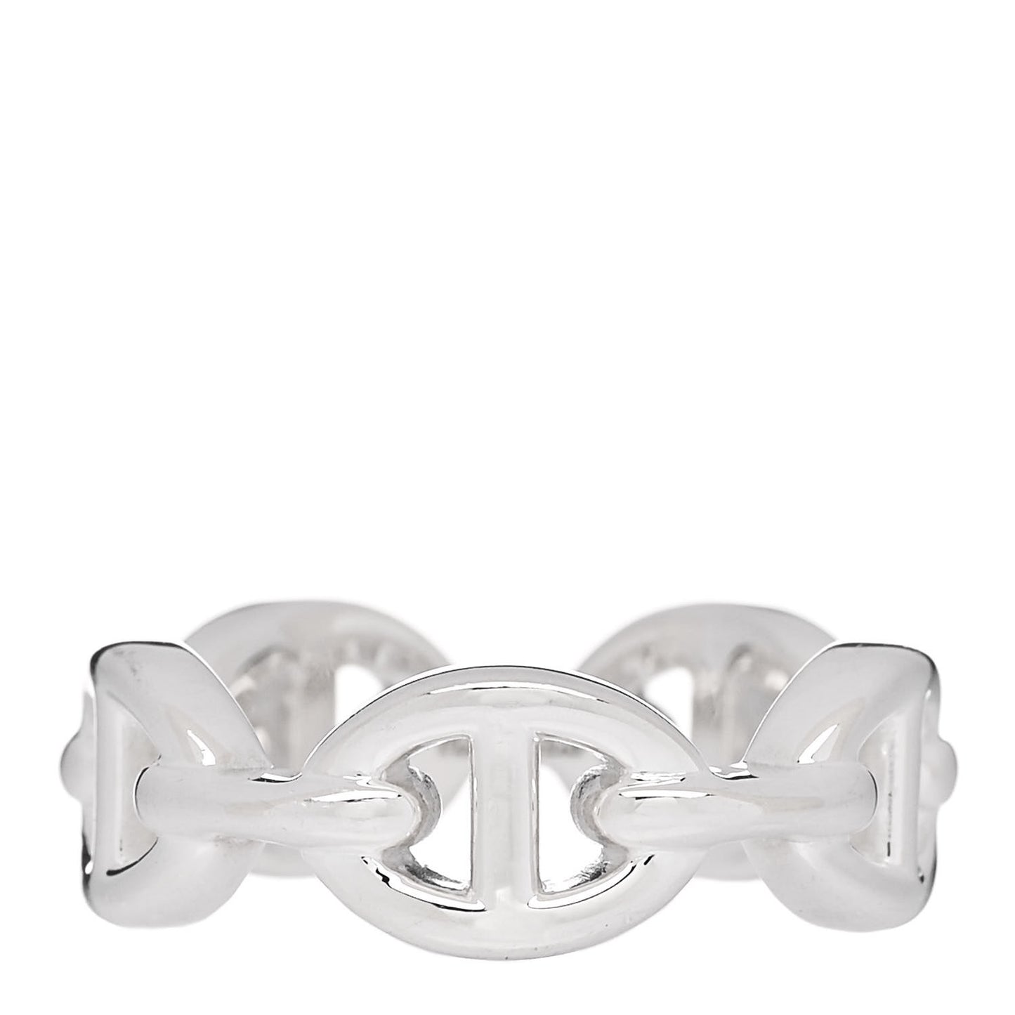 Sterling Silver PM Chaine d'Ancre Enchainee Band Ring 51 5.75