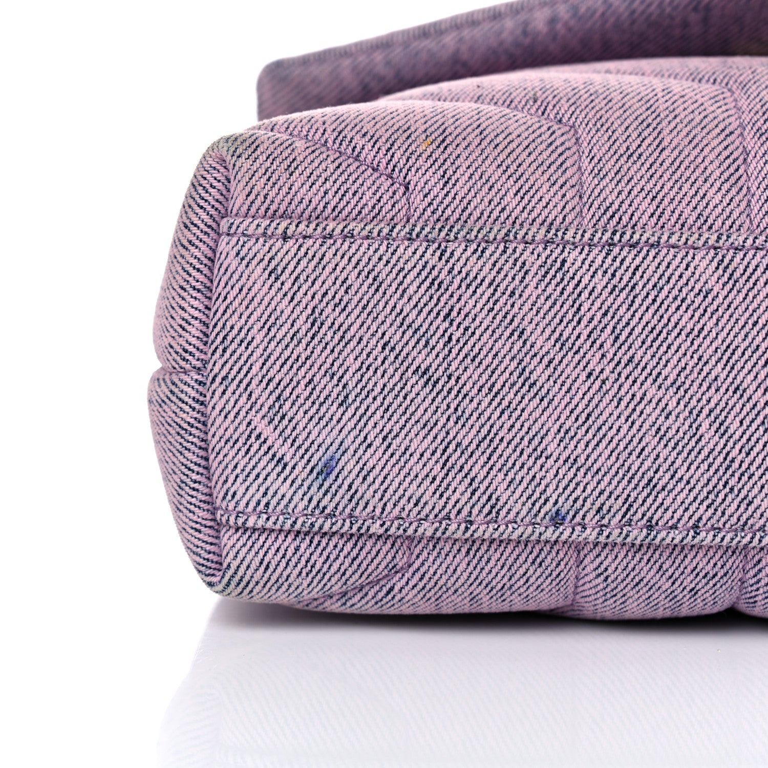 Saint Laurent Denim Y Quilted Monogram Toy Loulou Crossbody Bag Bleached Lilac 11 of 13