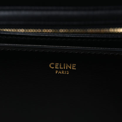 Celine Shiny Calfskin Medium Triomphe Black 6 of 10