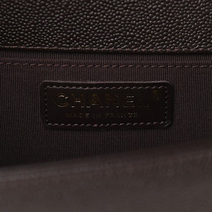Chanel Caviar Quilted Medium Boy Flap Dark Brown 5 of 8