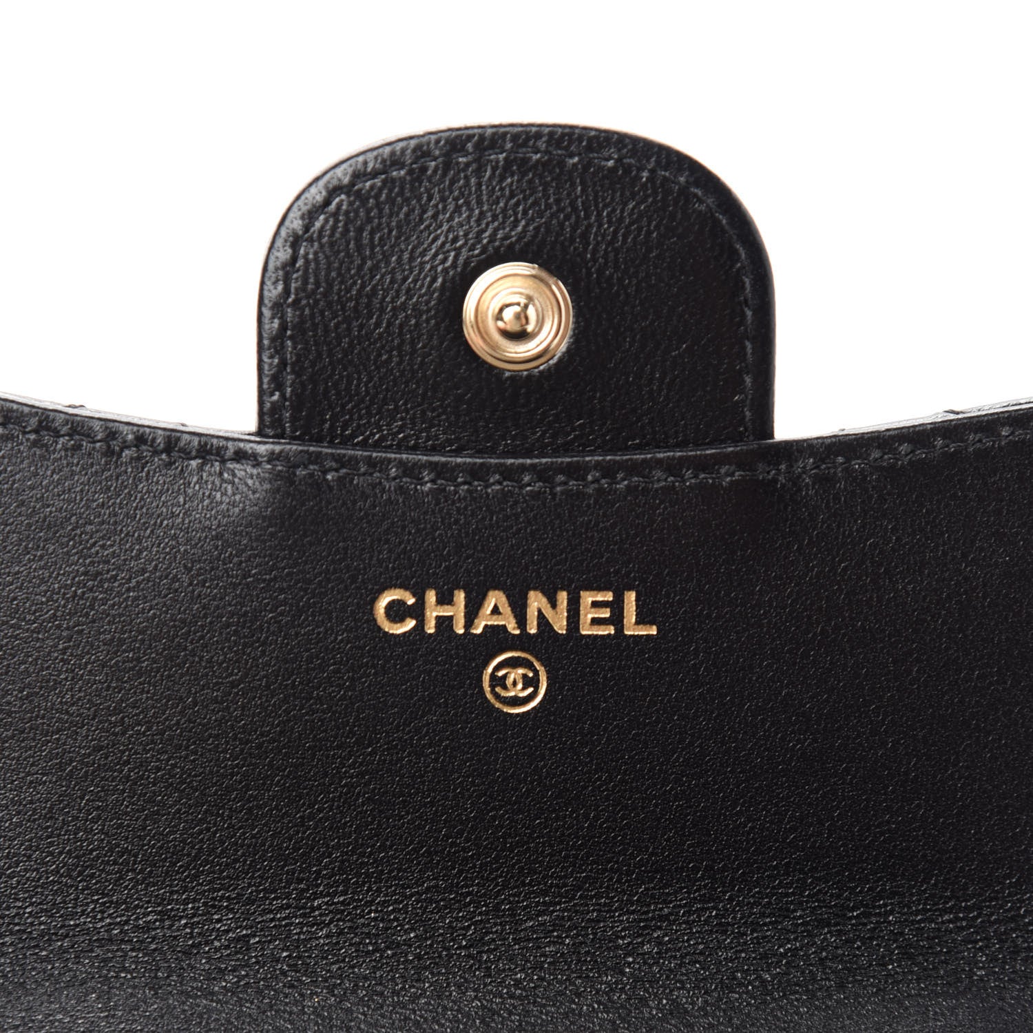Chanel Lambskin Quilted Top Handle Flap Coin Purse With Chain Black 8 of 12