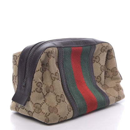 Gucci Monogram Web Small Cosmetic Case Dark Brown 3 of 7