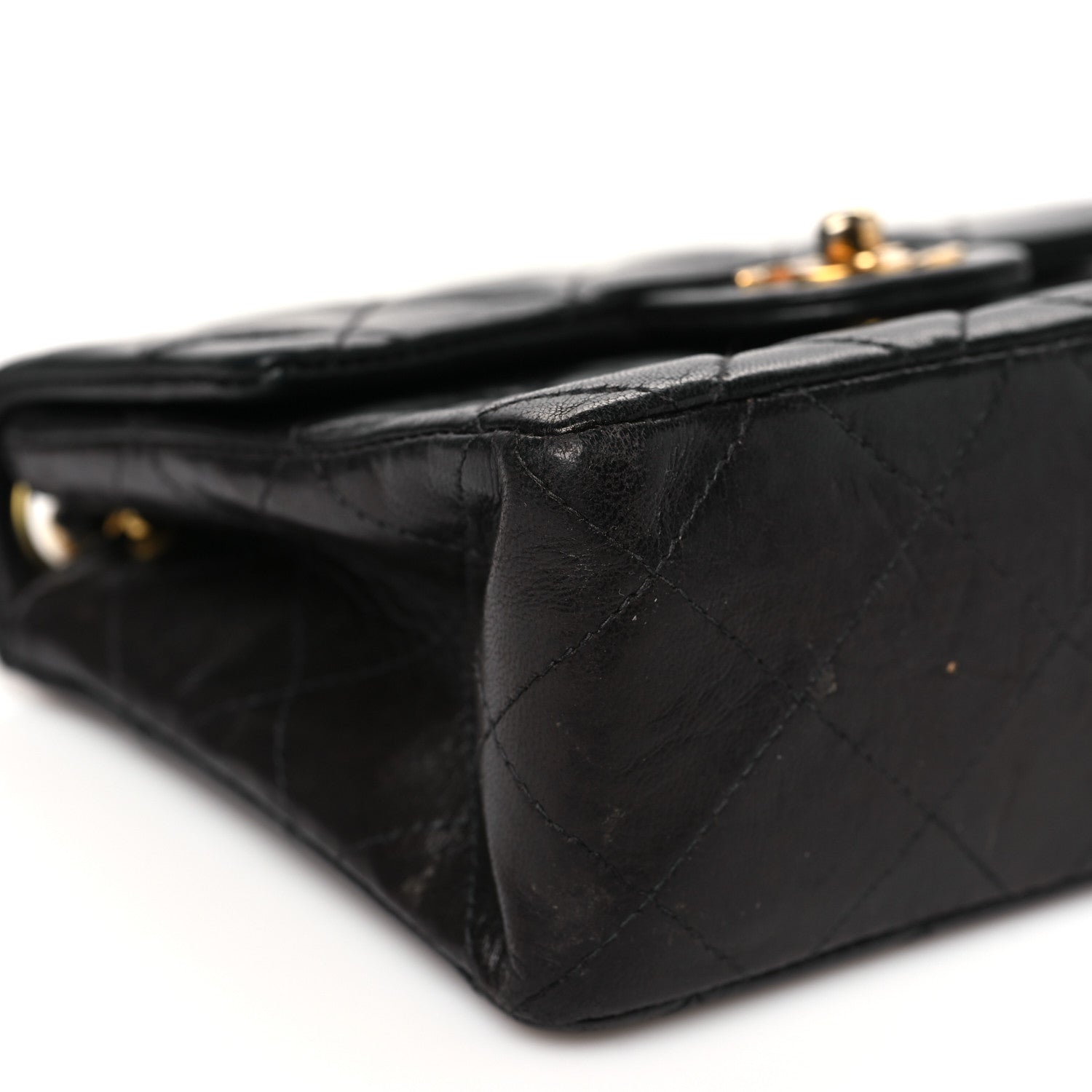 Chanel Lambskin Quilted Mini Square Flap Bag Black 10 of 13