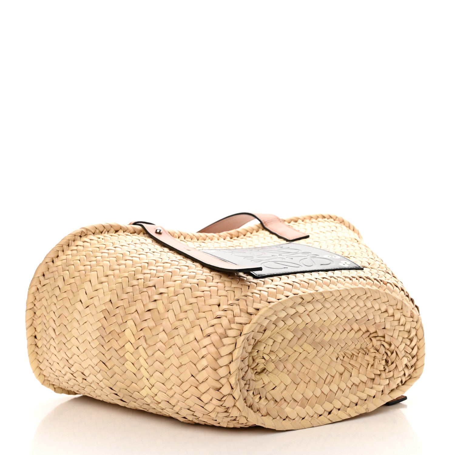 Loewe X MY NEIGHBOR TOTORO Raffia Dust Bunnies Basket Tote Bag Black Tan 4 of 15
